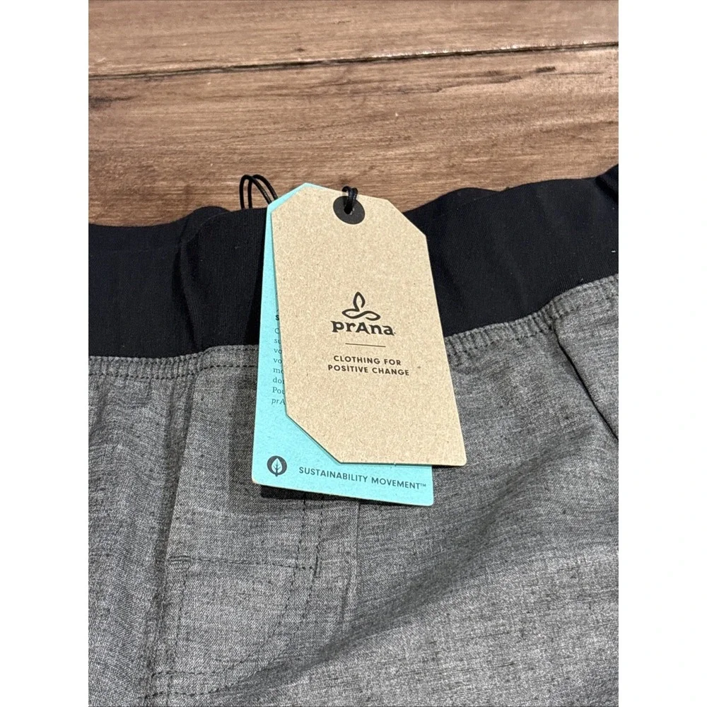 Prana Vaha Shorts Mens Size Xs Drawstring Waist Hemp Cotton Blend Faded Stretch
